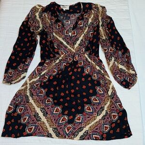 BA&SH Jasper Print Mini Dress XS